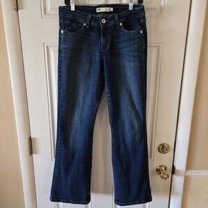 Levi's 529 Curvy Fit Bootcut Women Dark Wash Jeans Size 10 (31x31) Stretchy Y2K